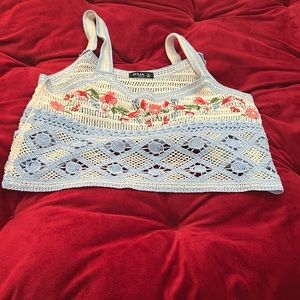 julia crop top floral